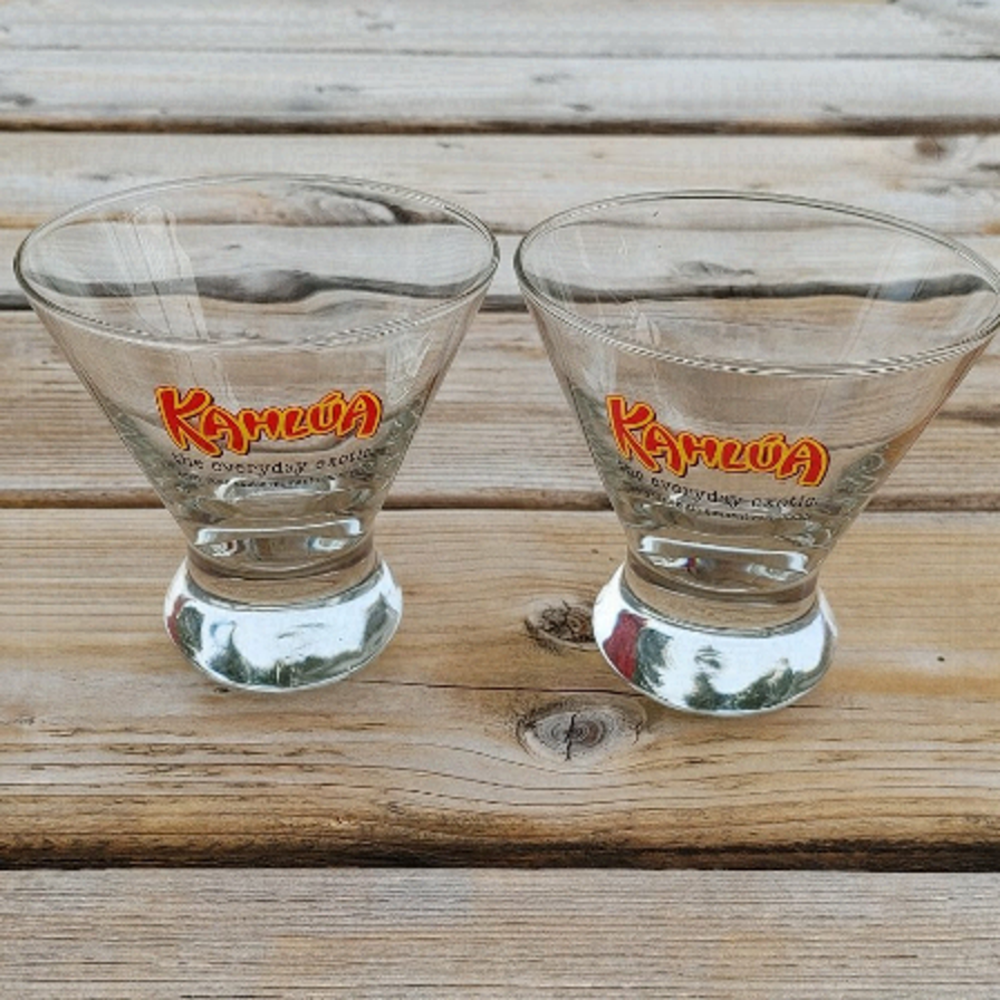Kahlua dessert glasses Coffee Liqueur Glass Set 2